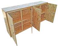 Balcão Modular em Madeira OSB 150cm, 200cm ou 250cm C/Portas