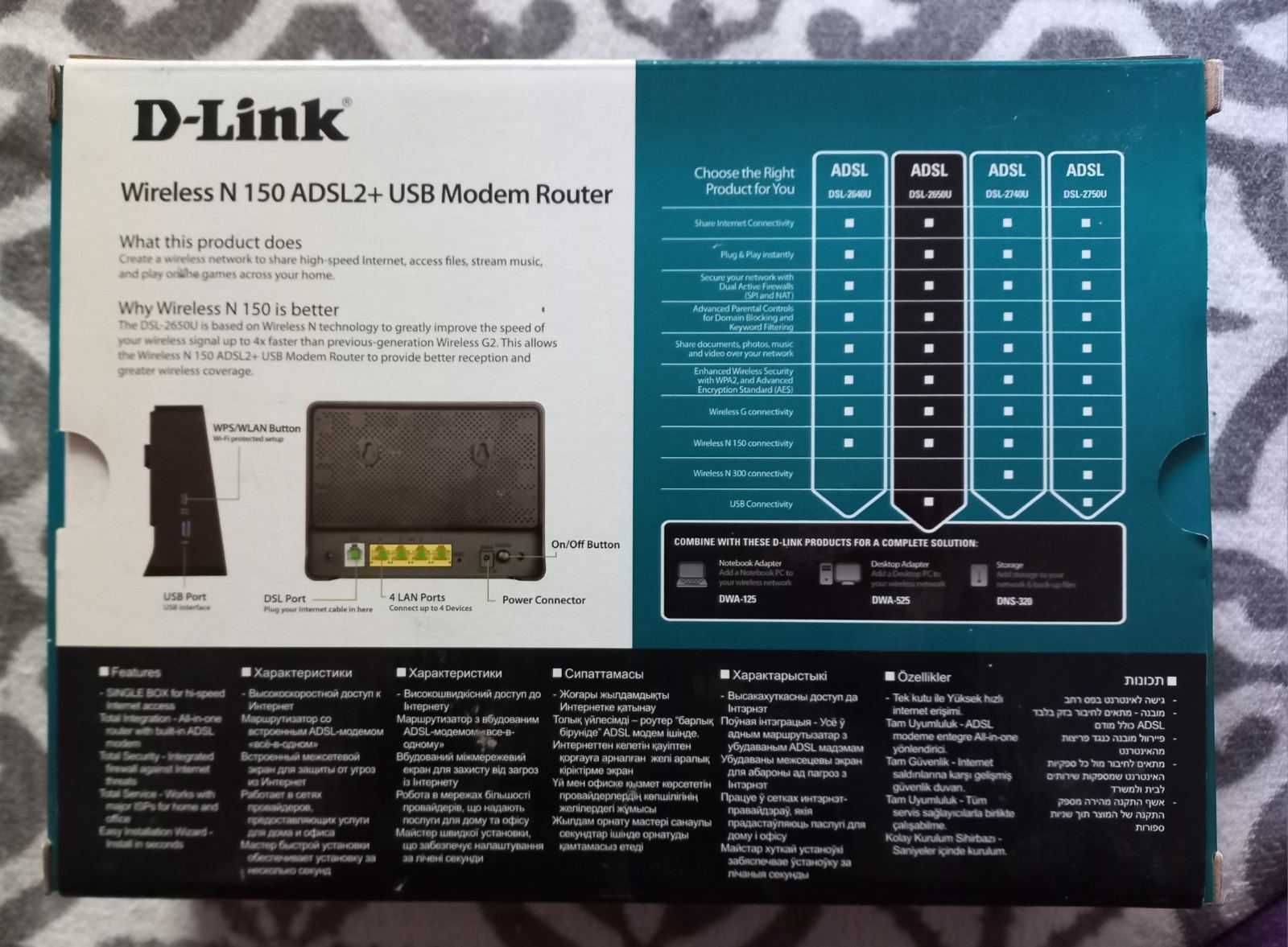Маршрутизатор-Wi-Fi D-Link DSL-2650U б.в. ідеал.стан, робочий