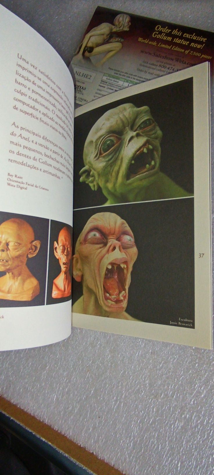 Antigo livro e dvd de Gollum dos senhor dos anéis