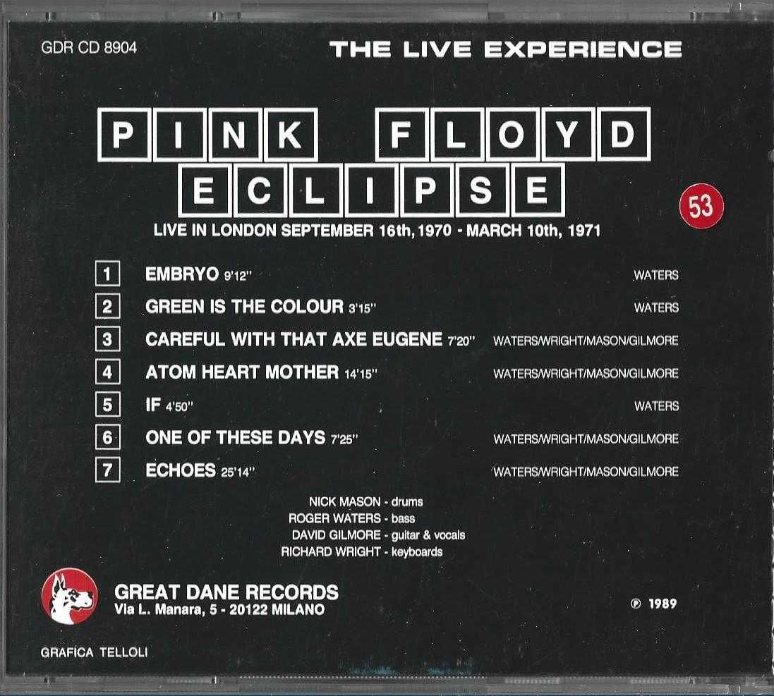 Pink Floyd - - - - - Eclipse - - - - - CD