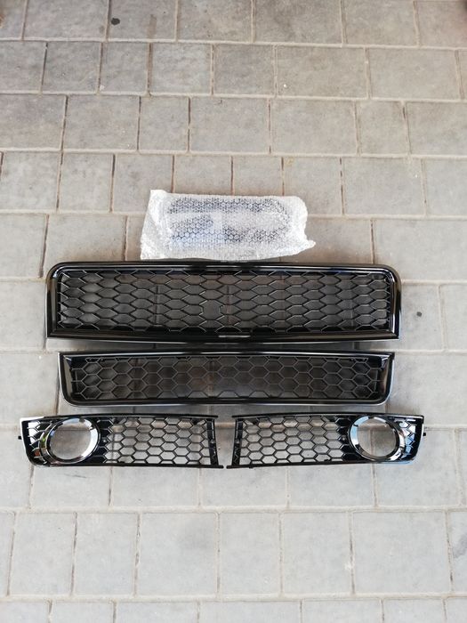 Zestaw kratek plaster miodu Audi A4 B6 nie S-Line komplet połysk mat