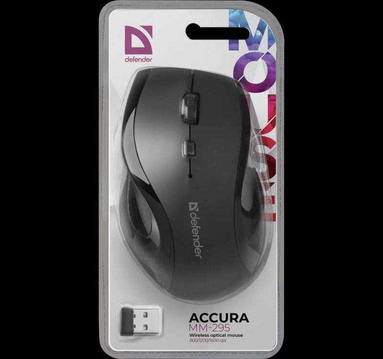 MYSZKA Bezprzewodowa Defender ACCURA Optical  Czarna 1600DPI TANIO ! !