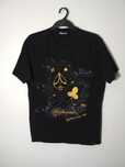 Fishbone t-shirt czarna koszulka złote nadruki XL