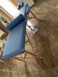 Массажный стол деревянный синий раскладной с чехлом