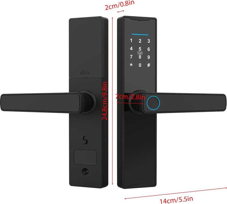 Smart Lock blokada drzwi APP/odcisk palca/hasło/karta/klucz