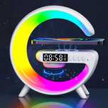 Lampka biurkowa LED RGB z ładowarką Głośnik Bluetooth Zegar