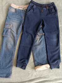 Spodnie ocieplane jeansowe Smyk dresowe Reserved