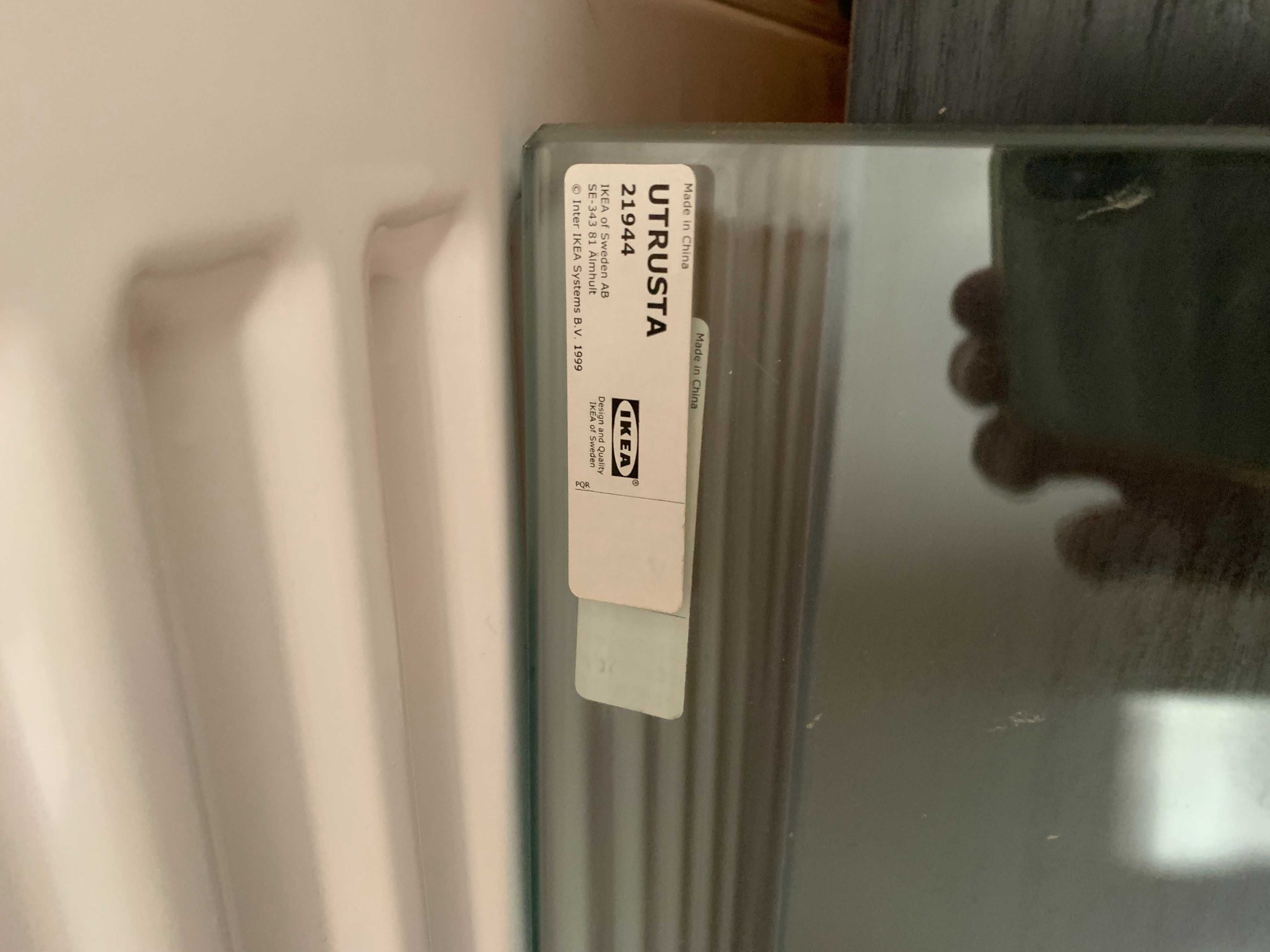 IKEA METOD Szafka Narożna Ciemne Szkło + LED, Czarna, Szklane Półki