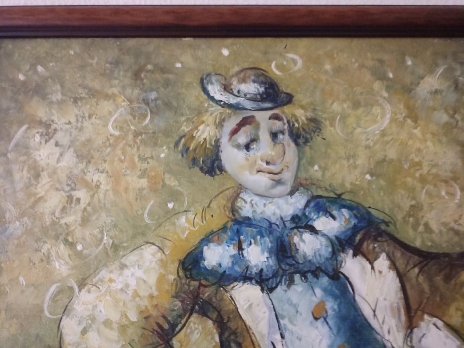 Quadro palhaço em tela