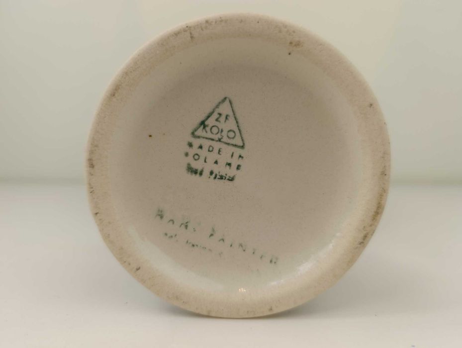 Wazon ceramiczny niebieski amfora fajans ZF KOŁO ręcznie malowany 19,5