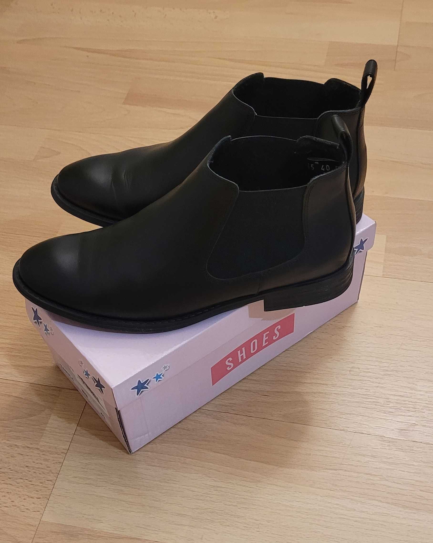 Botki damskie Ryłko 40 - skóra nowe