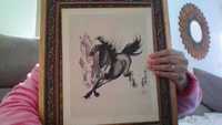 pintura tela pintor Xu Beihong -Dinastia Qing---Horse--Galloping