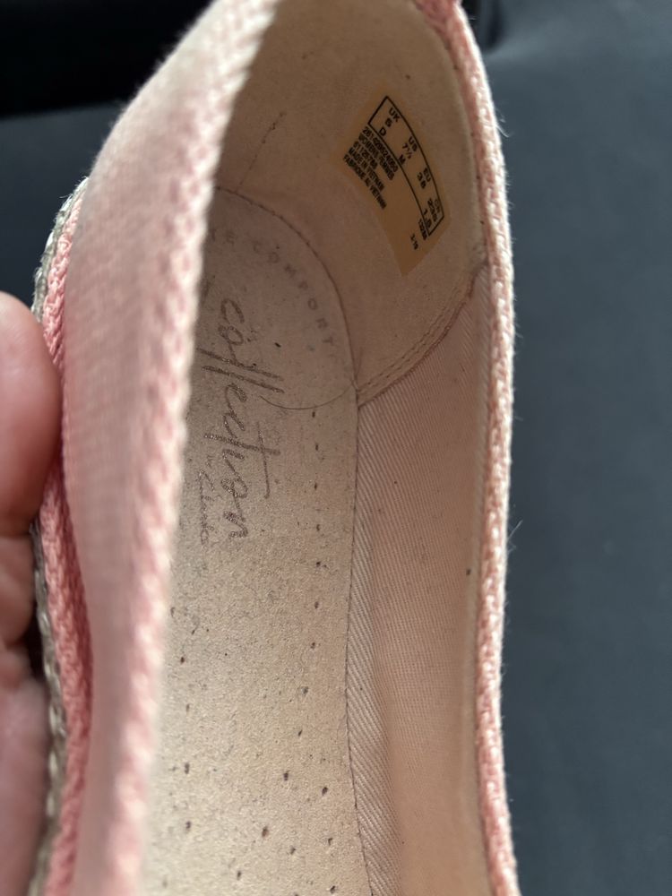 Жіночі текстильні мокасини балетки від clarks розмір 36-37