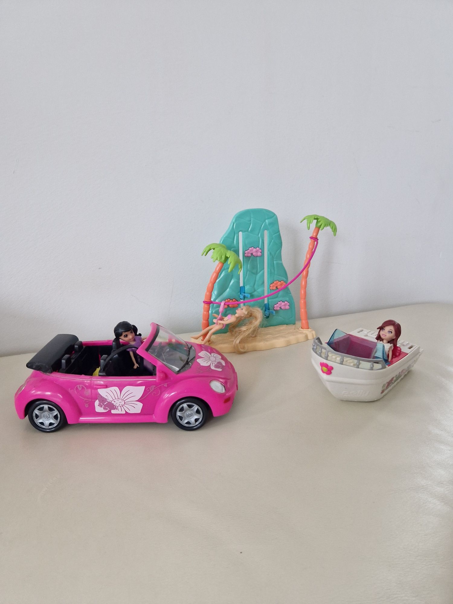 Polly pocket lalka zestaw wspinaczka wyspa cabrio motorówka