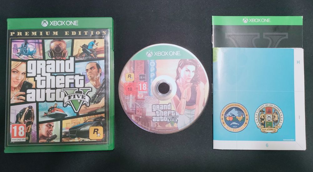 XBOX gra GTA5 / komplet z mapą