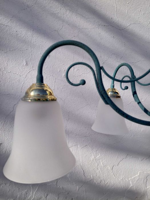 Candeeiro de Teto em Ferro forjado de fabrico artesanal | Peça única