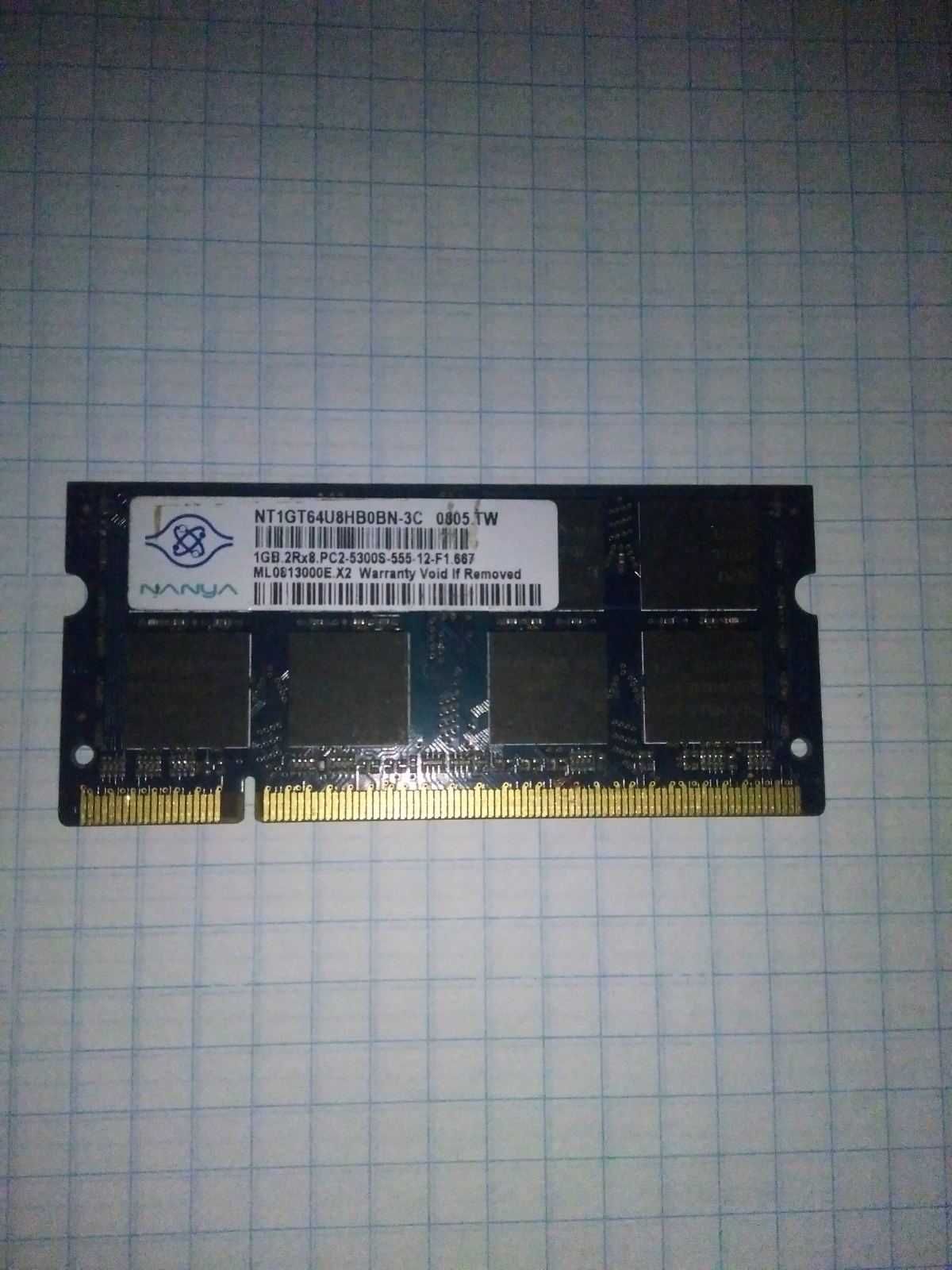 Оперативная память для ноутбука Nanya SODIMM DDR2 2Gb 667MHz