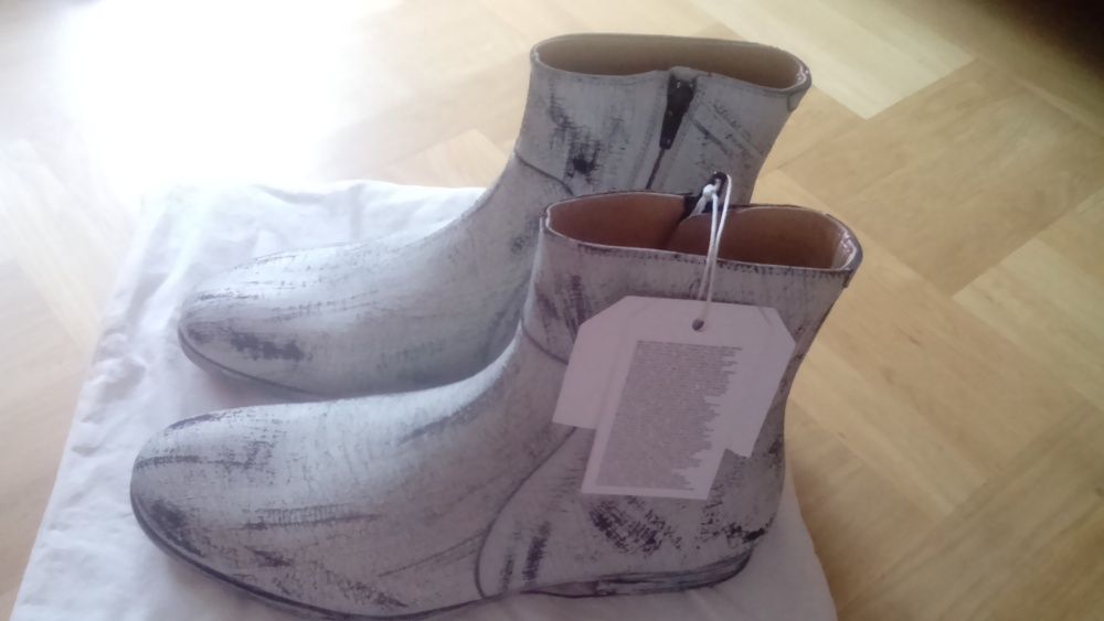 Maison Margiela x H&M ręcznie malowane skórzane botki za kostkę nowe41