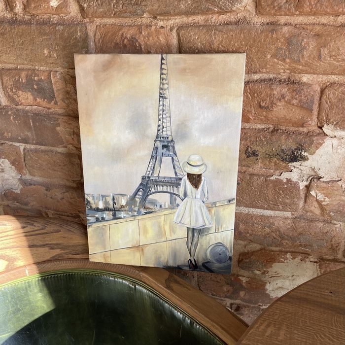 Картина маслом «Париж» ручная работа