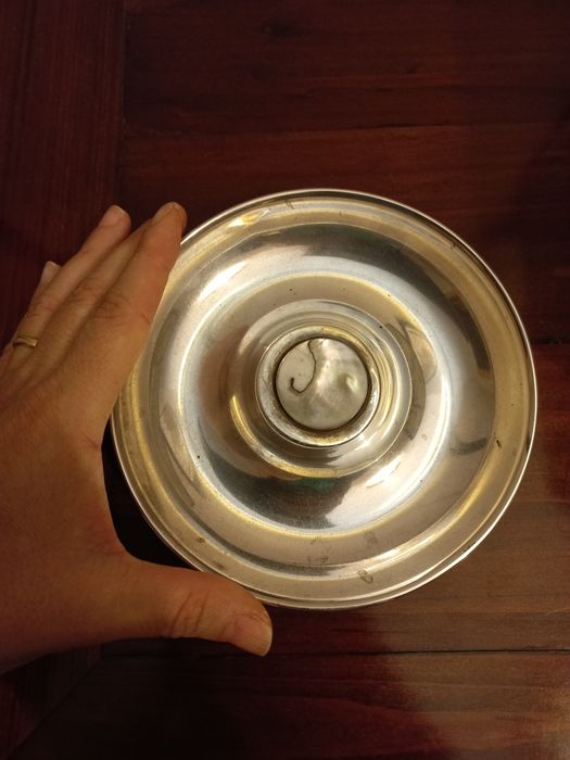 Taça em prata e madrepérola