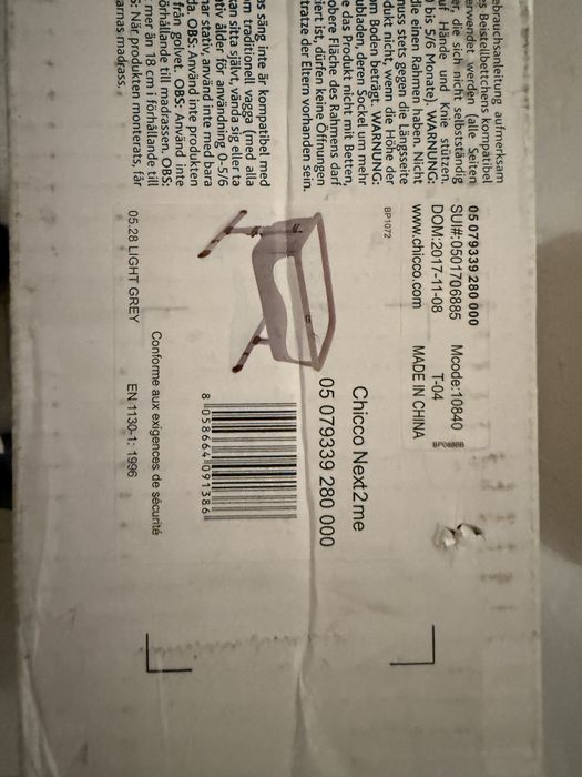 Chicco Next2Me łóżeczko dostawne szare