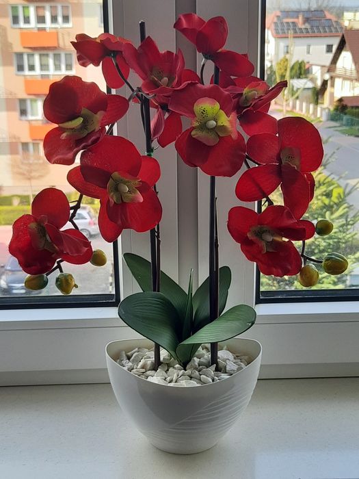 Storczyk sztuczny satynowy jak żywy