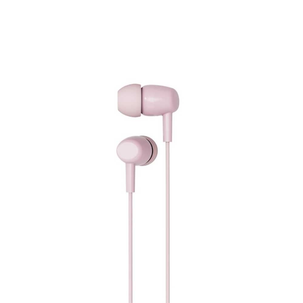 XO słuchawki przewodowe EP50 jack 3,5mm dokanałowe różowe