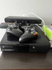 Konsola xbox 360 + 2 pady + kinect + 7 gier