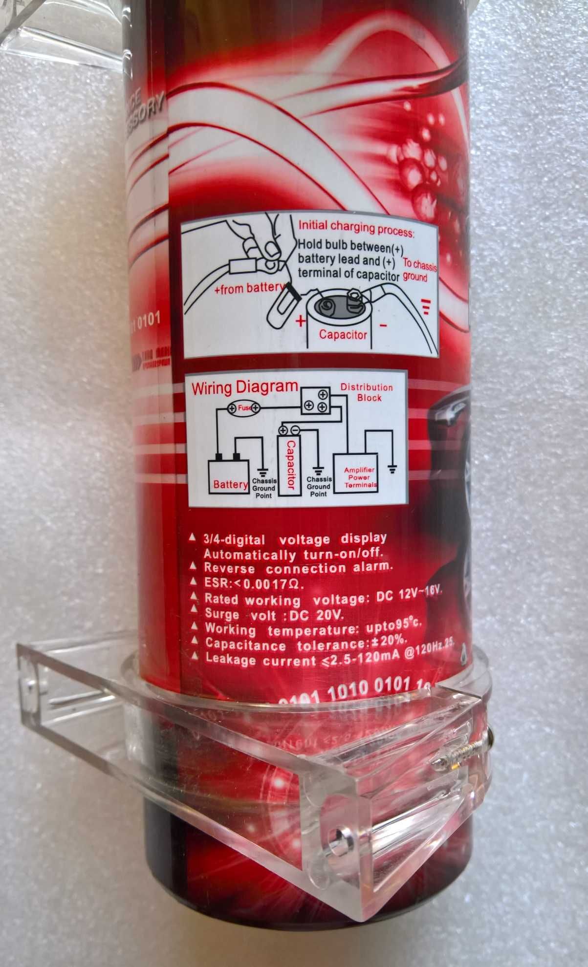 Kondensator samochodowy 2F 12V Audio Car PowerCap do wzmacniacza