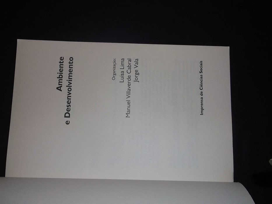 Lima (Luísa-Manuel Villaverde Cabral-;Ambiente e Desenvolvimento