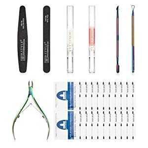Kit conjunto de unhas semipermanentes, completo, lâmpada LED
