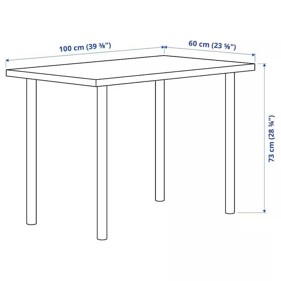 Biurko LINNMON / ADILS Ikea białe 100x60cm