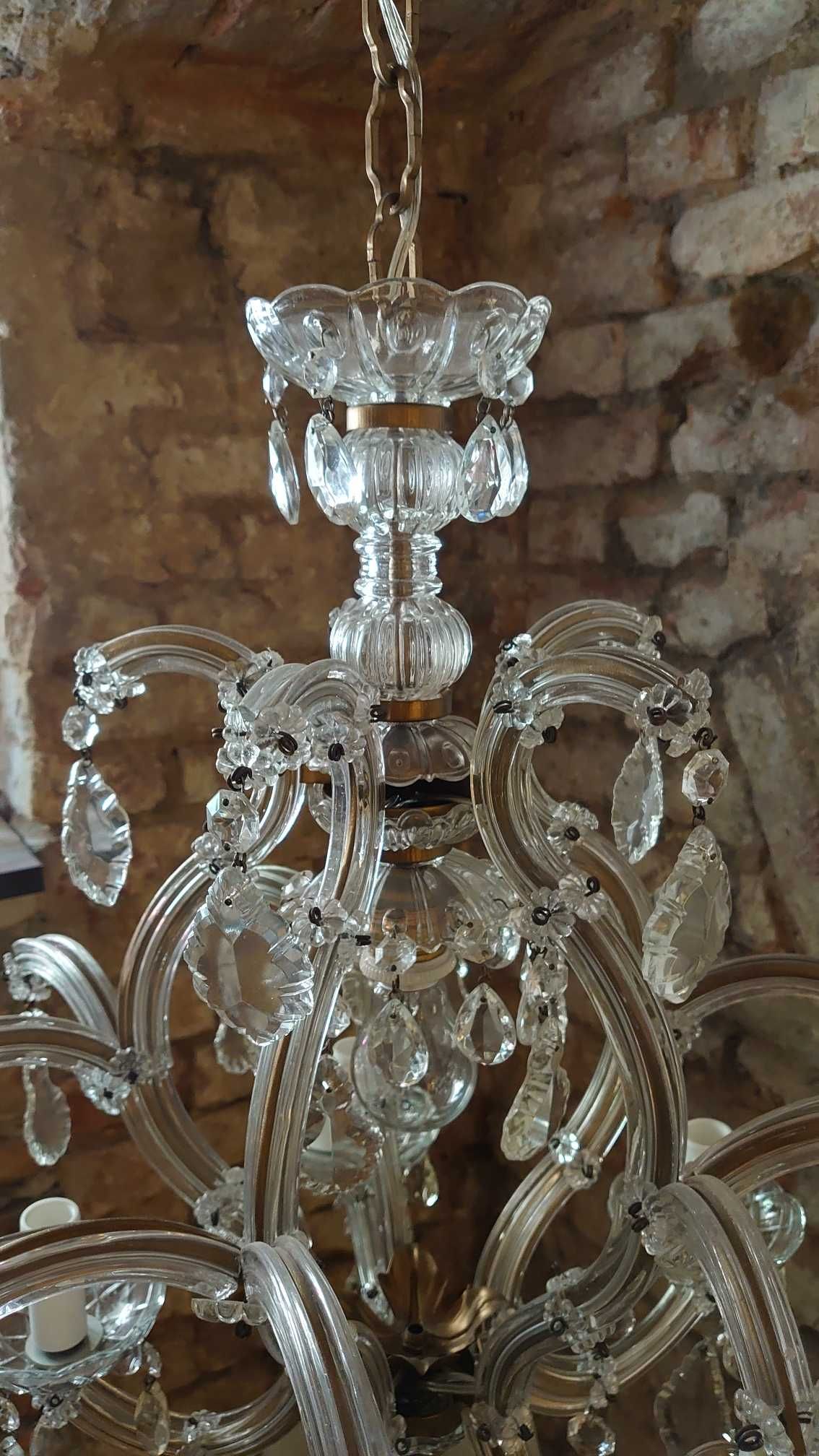 Piękny żyrandol kryształowy Maria Teresa rokoko