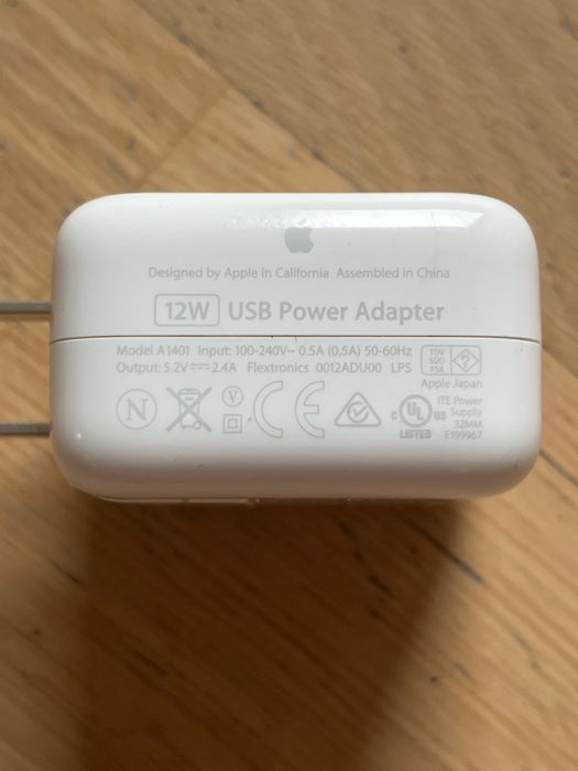 Apple 12w USB Power Adapter ladowarka wtyczka USA