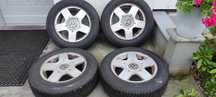Alufegli OE Golf IV 15 Cali 5x100 z Oponami Dębica 195/65R15 z 2022r.