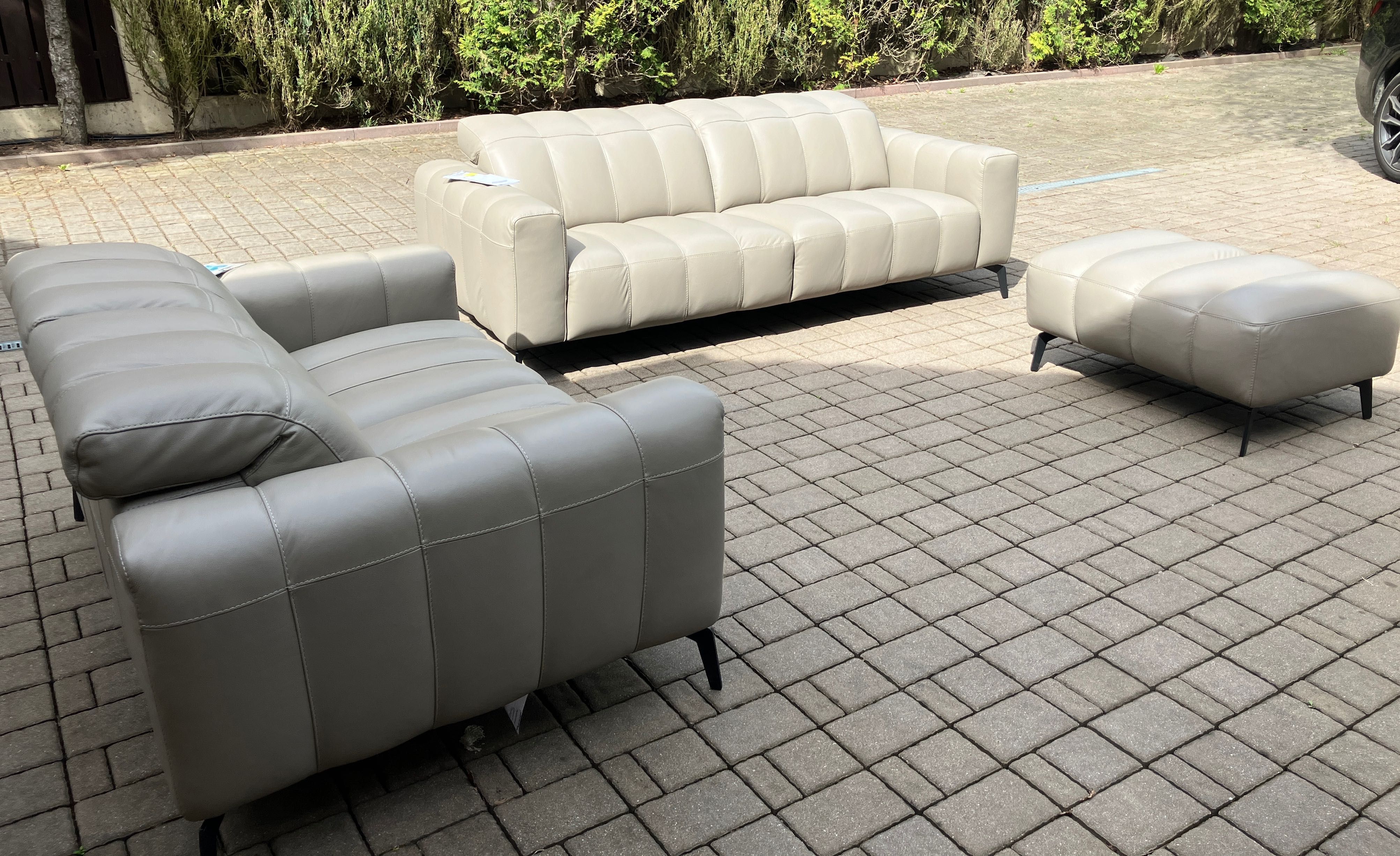 Sofy włoskie NATUZZI Portento - NOWE i piękne, Sofa 3 + Sofa 2 + Puf