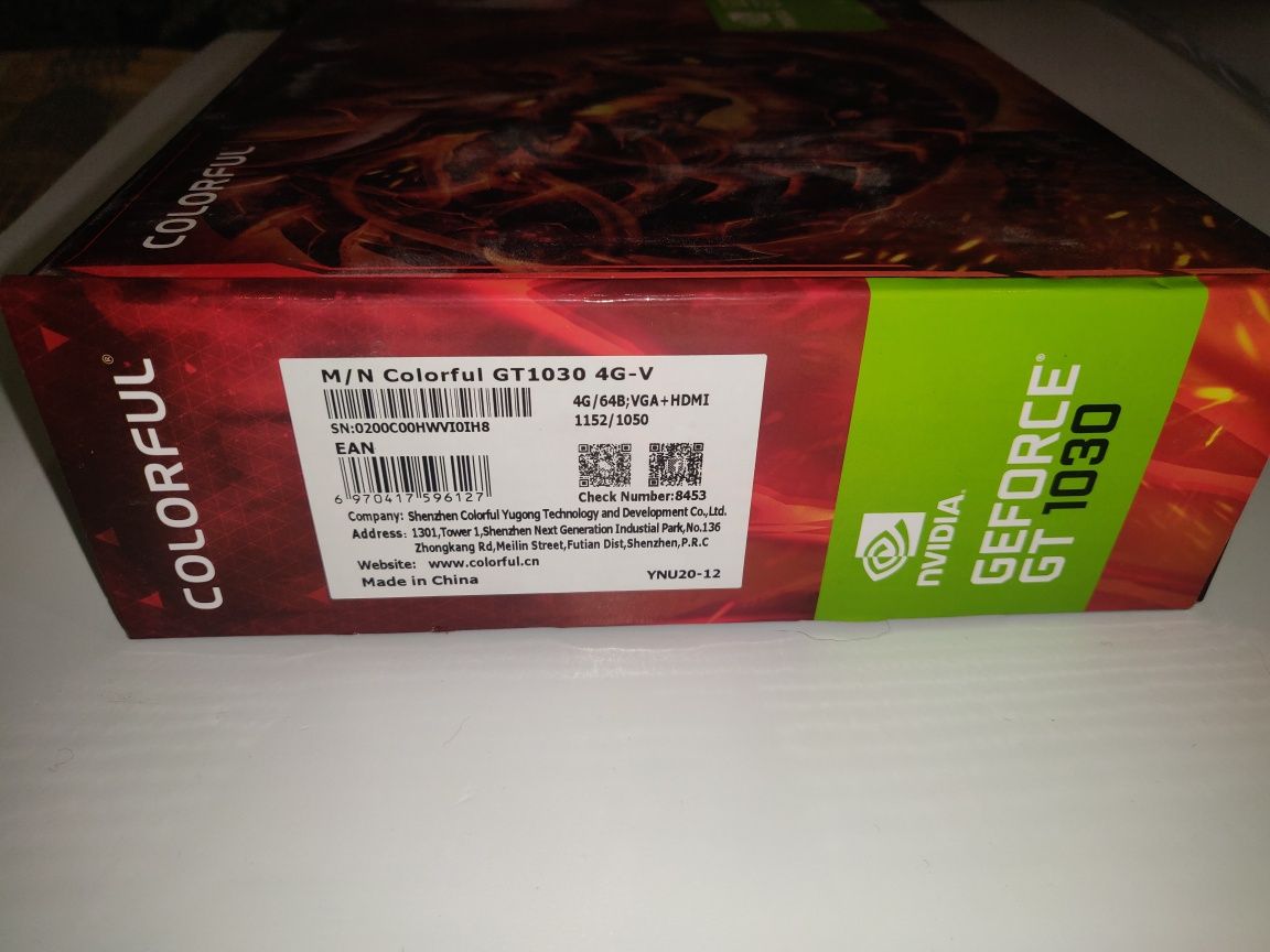 Відеокарта GeForce Colorful GT1030 4G-V