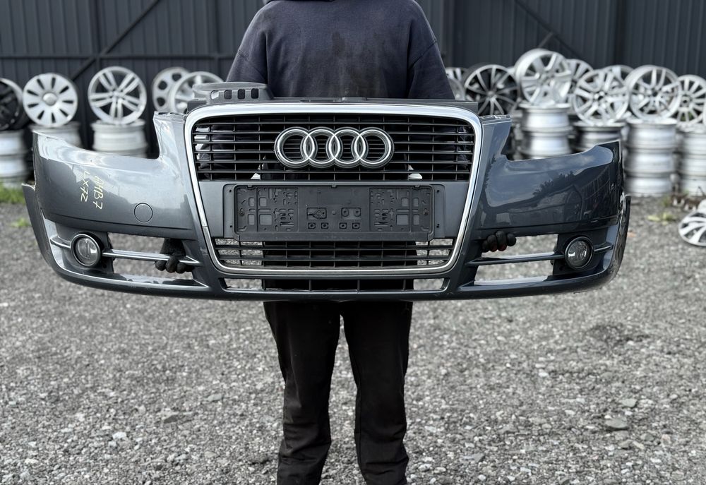Бампер Ауді А4 Б7 LX7S решітка туманка Audi A4 B7 розборка