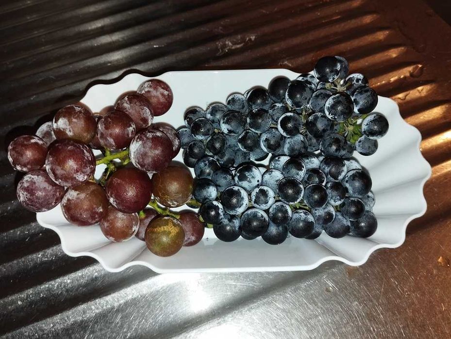 winogrono fioletowe, różowe.