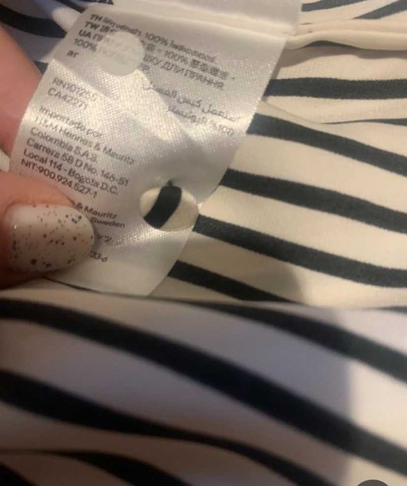 Стильное кэжуал платье рубашка H&M в полоску р.S в идеале