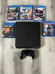 Ps4 slim + 5 gier + pad + kabel zasilający