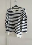 Massimo dutti sweter bluzka 3/4 rekaw bawelna len XS S
