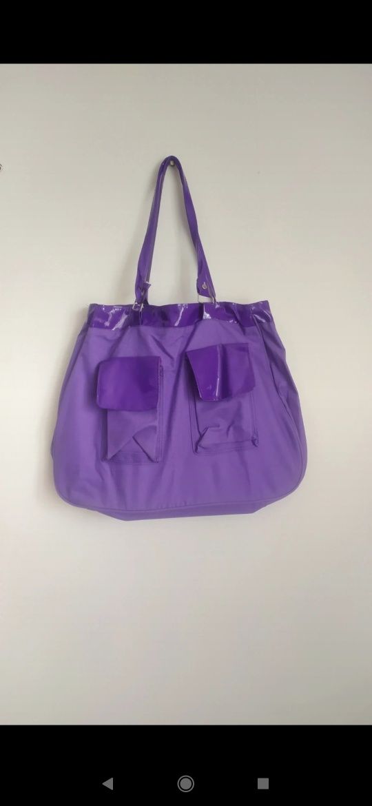 Fioletowa torba shopper