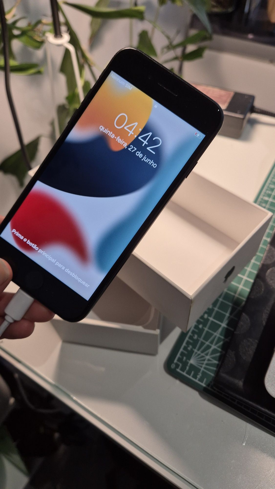 IPhone 7 128g preto ecrã novo e caixa original