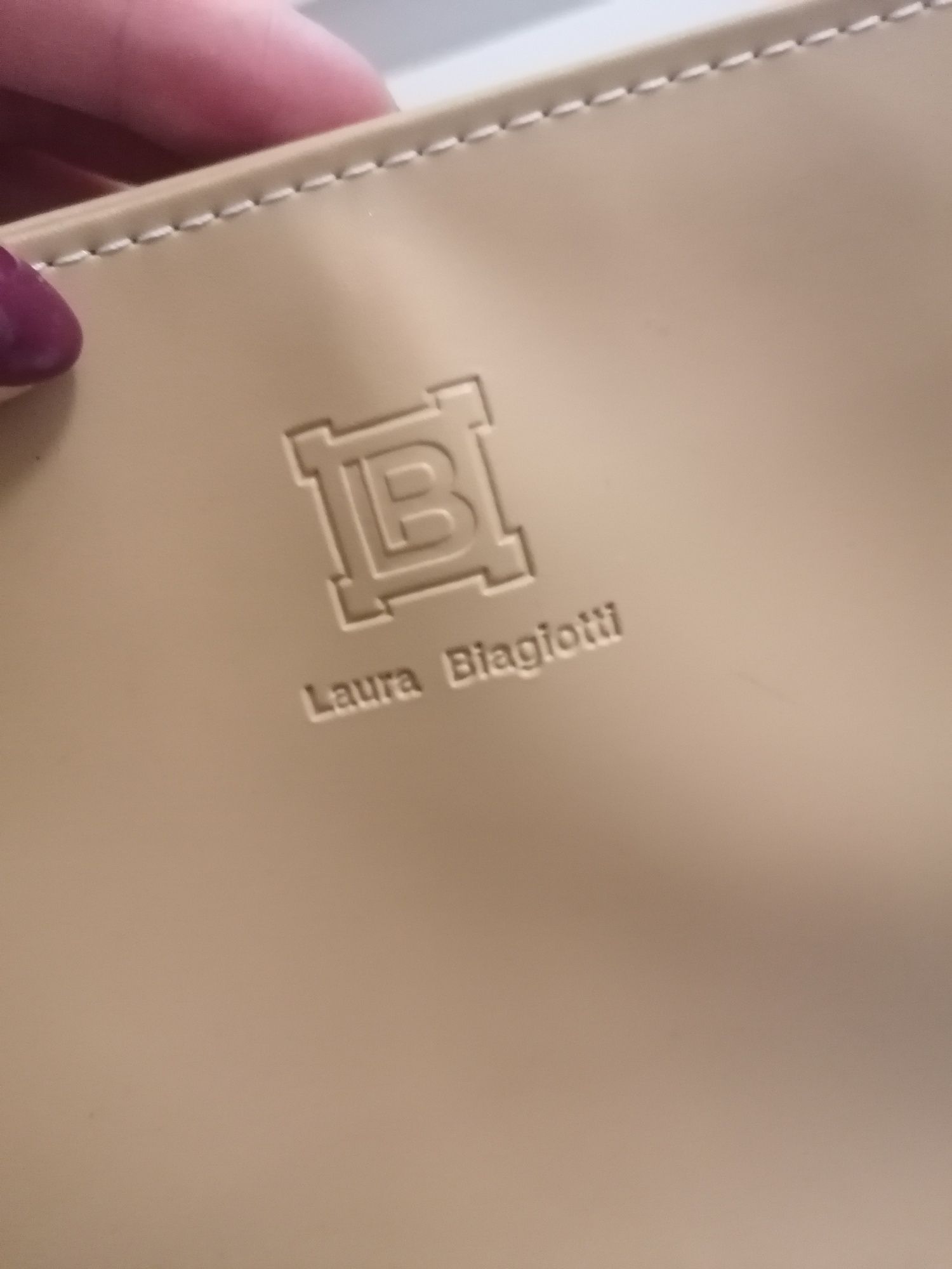 Beżowa mała torebka do ręki Laura Biagiotti
