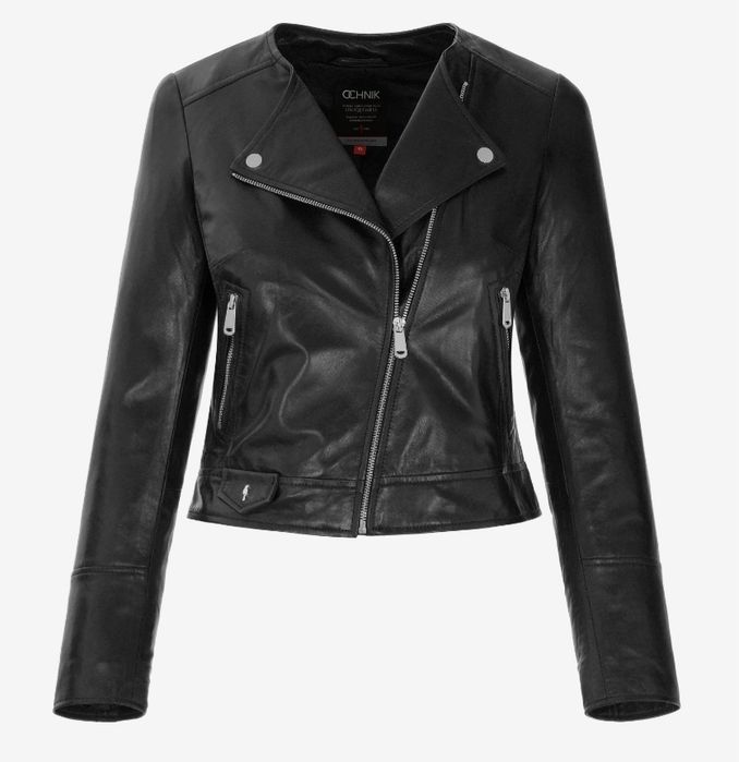 Nowa z metką kurtka damska ramoneska skóra naturalna Ochnik rozmiar L