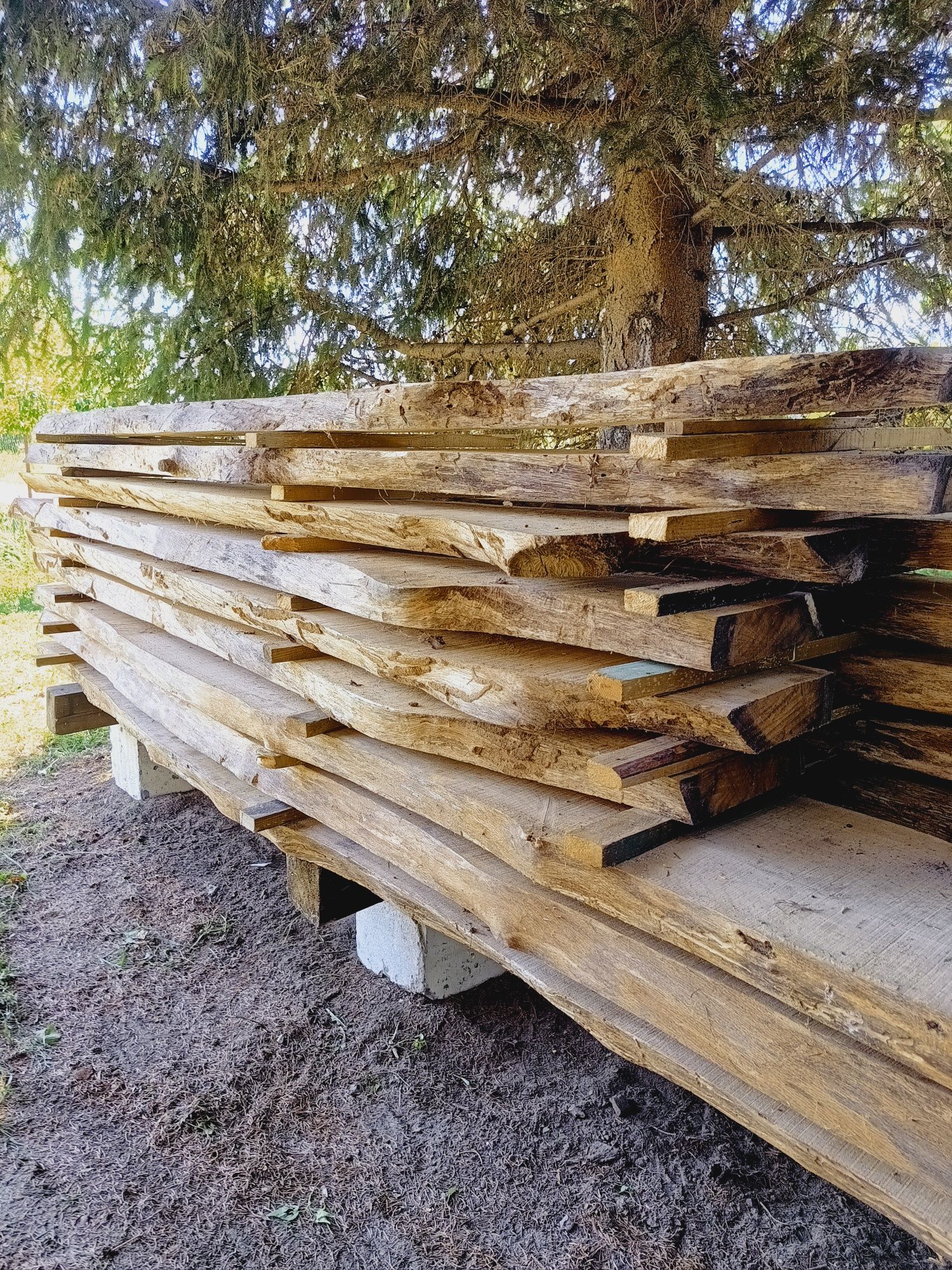 Tarcica dębowa,deski z oflisem dąb 60mm-3,5m dł. SUCHA sezonowana3LATA