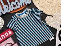 Pocopiano - bawełniany t-shirt paseczki r 62/68