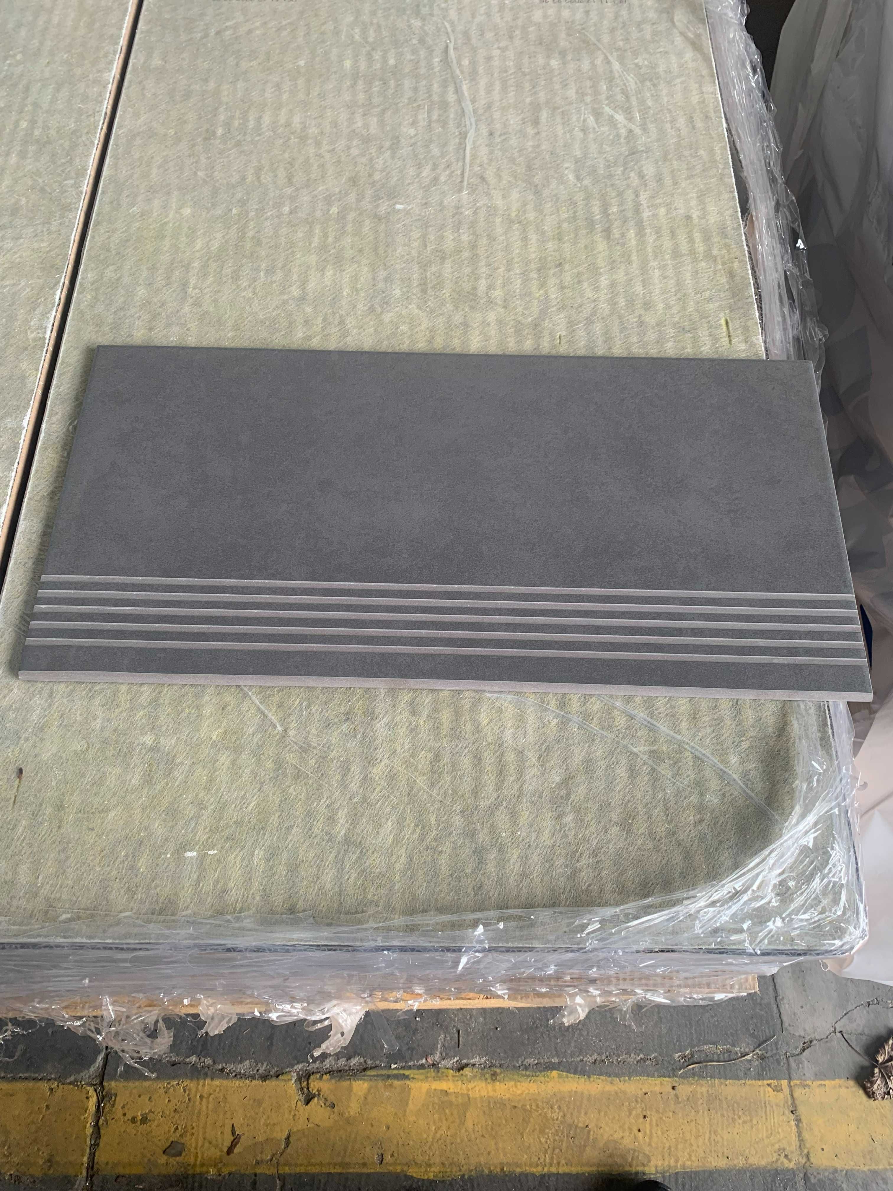 Płytka stopnica 29,7x59,8 ares grey cersanit