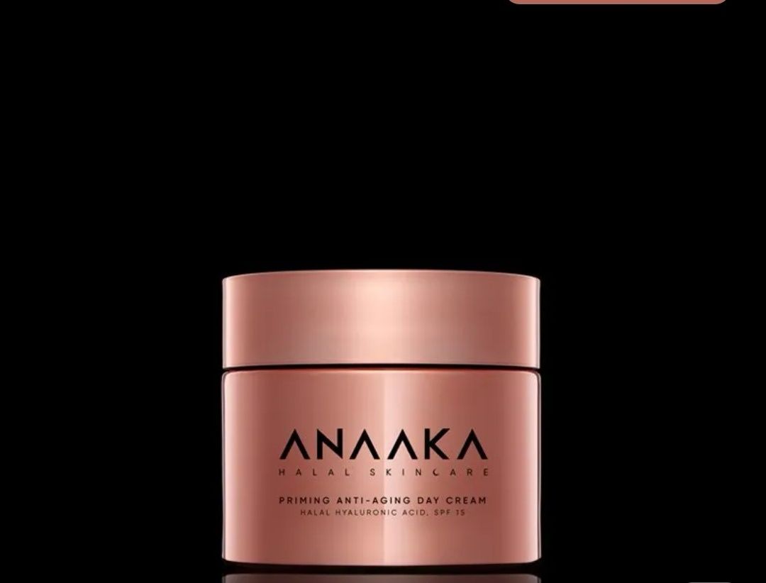 Anaaka Halal Skincare. 3x krem przeciwstarzeniowy na dzień.